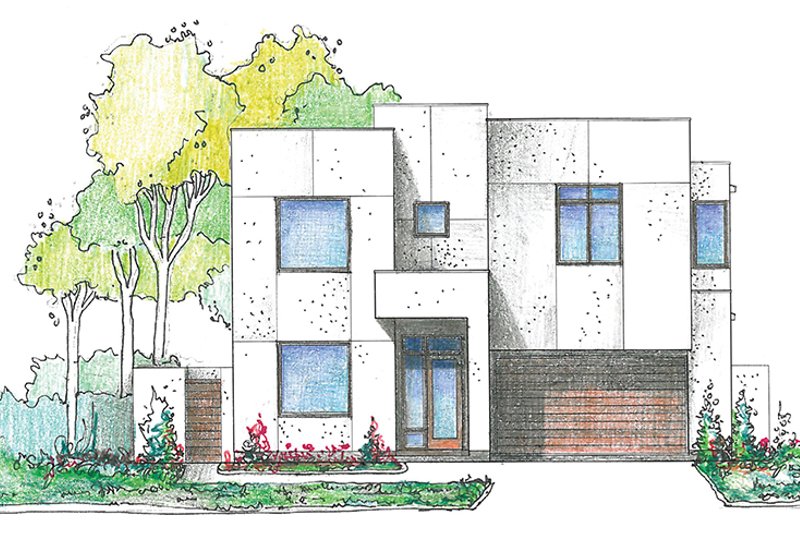Dream House Plan - Exterior - Front Elevation 5 for Contemporary House Plan #1021-17 - 4 bed, 4.5 bath