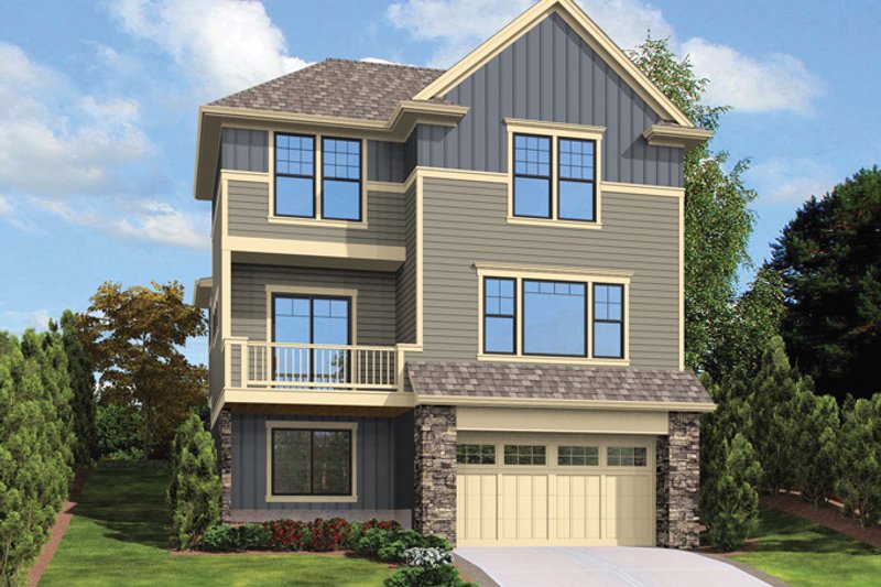 Home Plan - Exterior - Rear Elevation 1 for Craftsman House Plan #48-911 - 4 bed, 3.5 bath