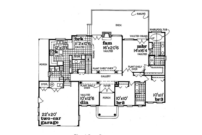 Dream House Plan - Floor Plan - Main Floor for Colonial House Plan #47-820 - 3 bed, 2.5 bath