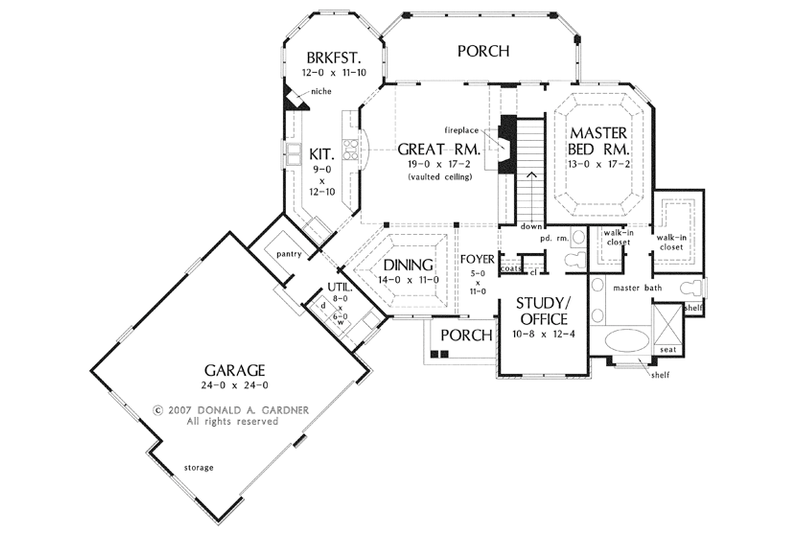 Home Plan - Floor Plan - Main Floor for Craftsman House Plan #929-909 - 3 bed, 3.5 bath