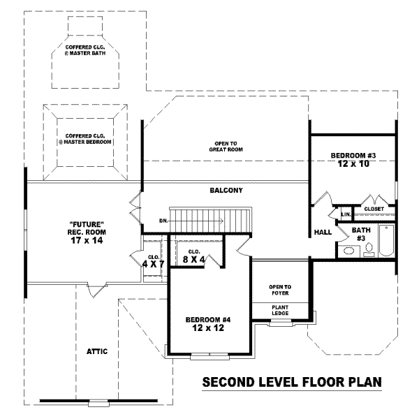 European Floor Plan - Upper Floor Plan #81-967