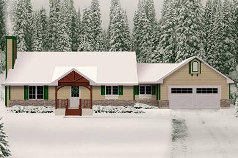 Home Plan - Ranch Exterior - Front Elevation Plan #22-511