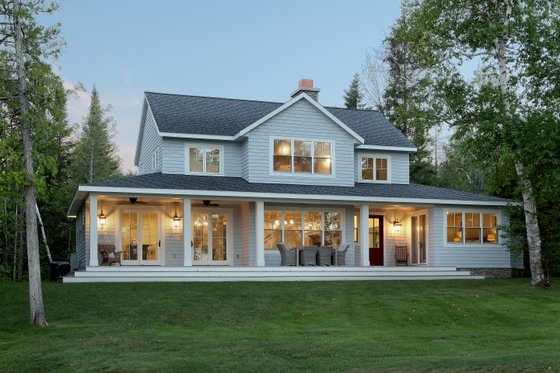 Exterior - Rear Elevation for Cottage House Plan #928-302 - 4 bed, 3.5 bath