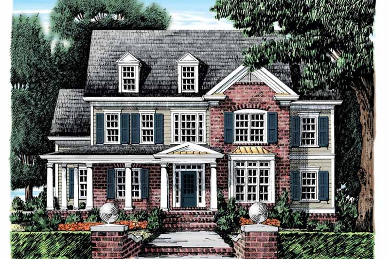 Dream House Plan - Classical Exterior - Front Elevation Plan #927-882