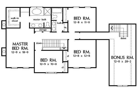 Floor Plan - Upper Floor for Victorian House Plan #929-545 - 4 bed, 2.5 bath
