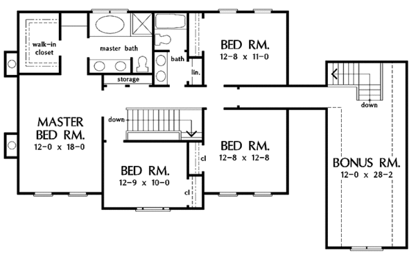 Victorian Floor Plan - Upper Floor Plan #929-545