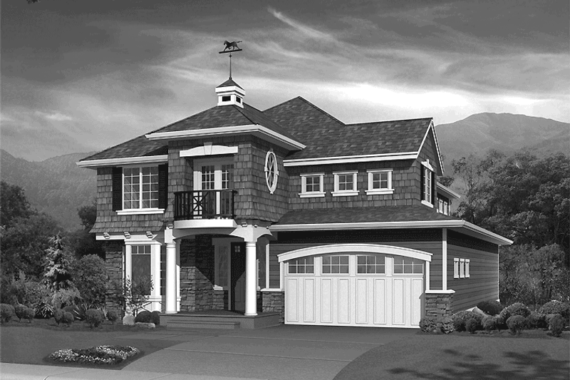 Architectural House Design - Craftsman Exterior - Front Elevation Plan #132-299