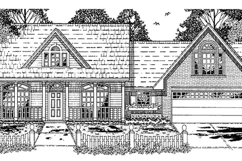 House Plan Design - Country Exterior - Front Elevation Plan #42-541