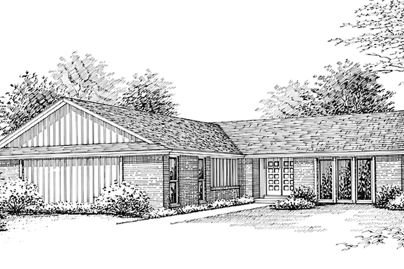 Dream House Plan - Ranch Exterior - Front Elevation Plan #45-500
