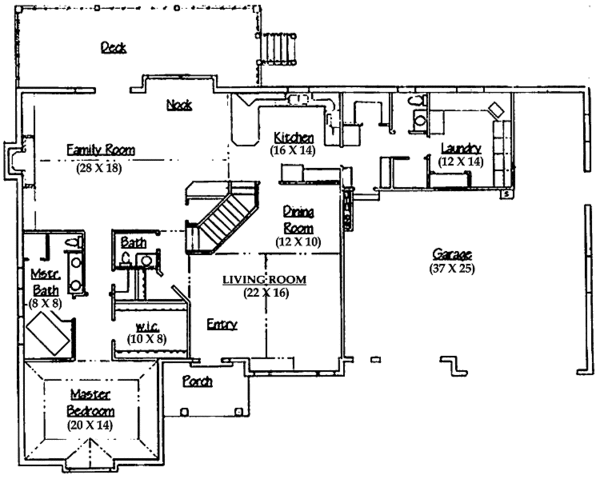 Home Plan - Traditional Floor Plan - Main Floor Plan #945-56