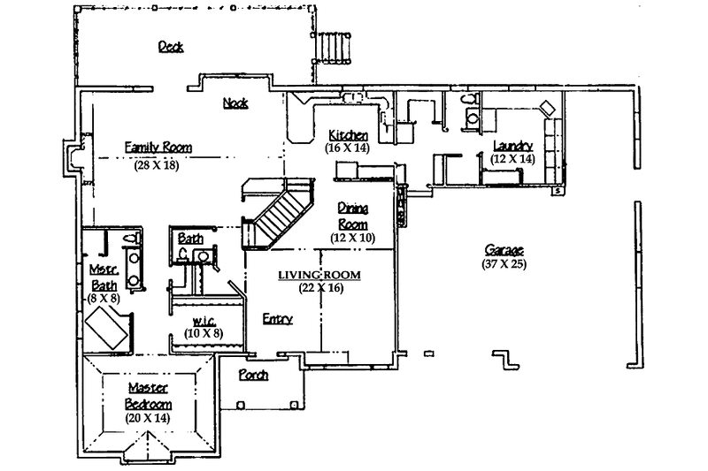 Home Plan - Floor Plan - Main Floor for Traditional House Plan #945-56 - 6 bed, 3 bath