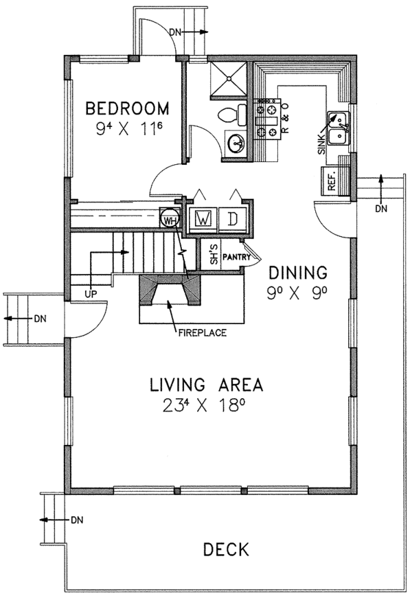 Architectural House Design - Contemporary Floor Plan - Main Floor Plan #60-706