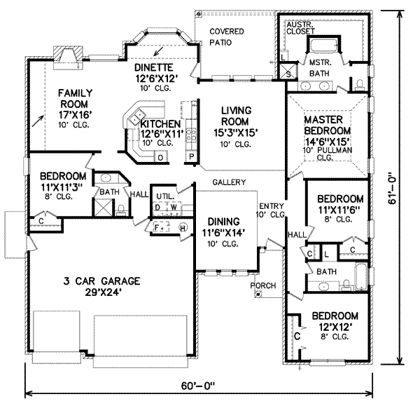 Traditional Floor Plan - Main Floor Plan #65-157