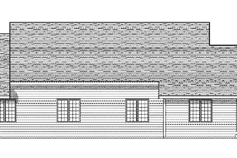 Dream House Plan - Exterior - Rear Elevation for Ranch House Plan #70-1383 - 5 bed, 4.5 bath