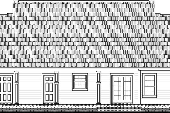 Exterior - Rear Elevation for Country House Plan #21-448 - 3 bed, 2 bath