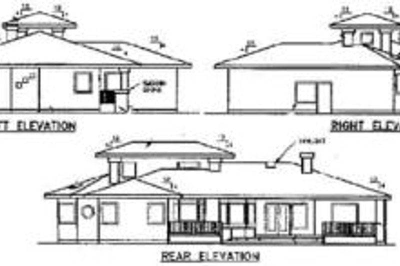 House Plan Design - Exterior - Rear Elevation for Traditional House Plan #60-229 - 3 bed, 2.5 bath
