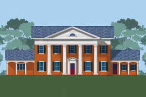 Classical Exterior - Front Elevation Plan #492-4