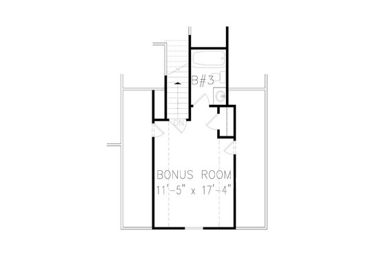Floor Plan - Other Floor for Ranch House Plan #54-455 - 3 bed, 2 bath