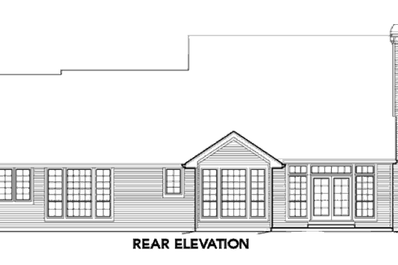 Exterior - Rear Elevation for Traditional House Plan #48-393 - 3 bed, 2.5 bath