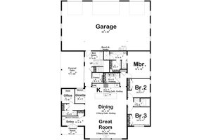Floor Plan - Main Floor for Barndominium House Plan #455-723 - 5 bed, 4 bath
