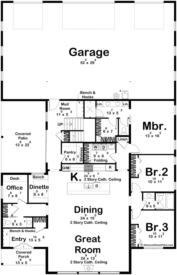 Architectural House Design - Barndominium Floor Plan - Main Floor Plan #455-723