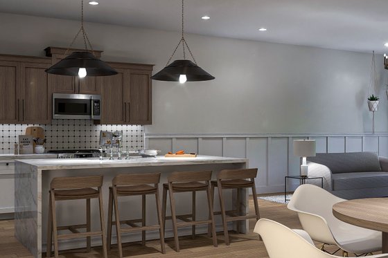 Interior - Kitchen for Barndominium House Plan #455-262 - 3 bed, 2 bath