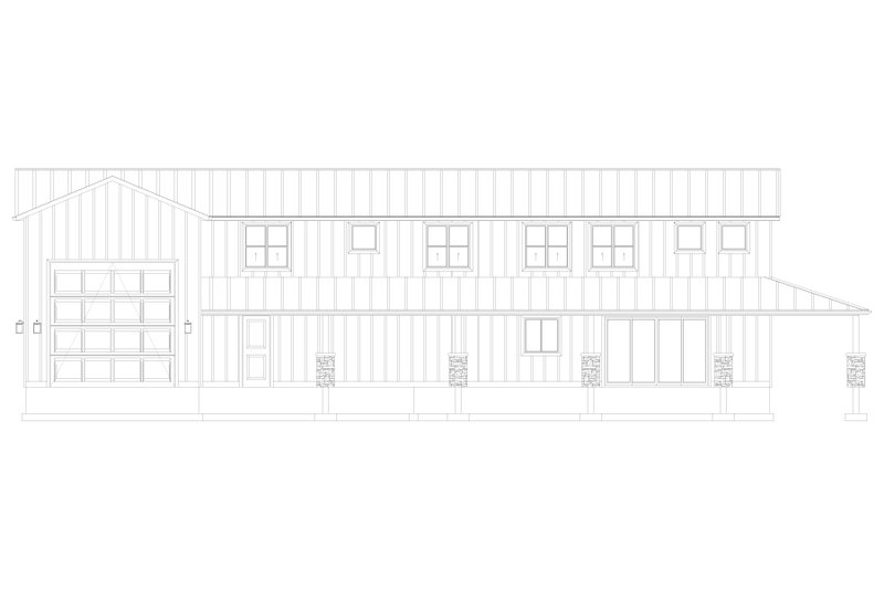 Architectural House Design - Exterior - Rear Elevation 2 for Barndominium House Plan #1060-378 - 4 bed, 3 bath