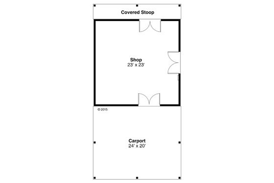 Floor Plan - Main Floor for Cottage House Plan #124-998, 0 bath