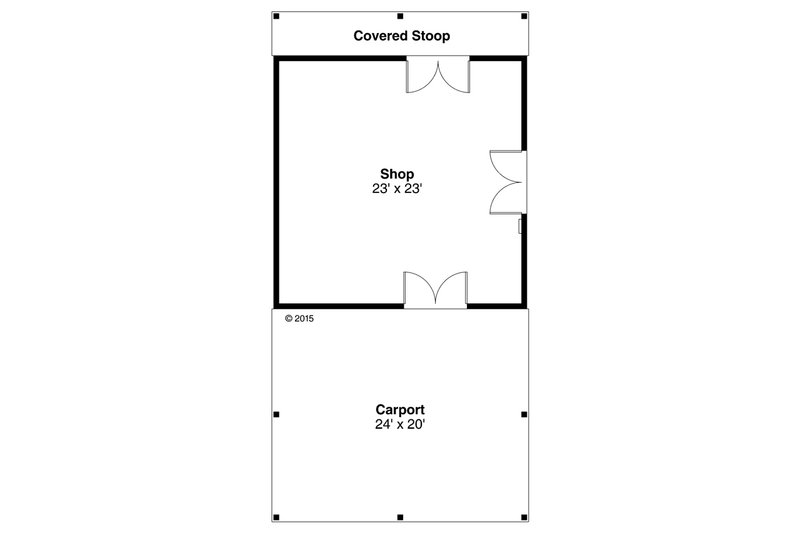 Architectural House Design - Floor Plan - Main Floor for Cottage House Plan #124-998, 0 bath