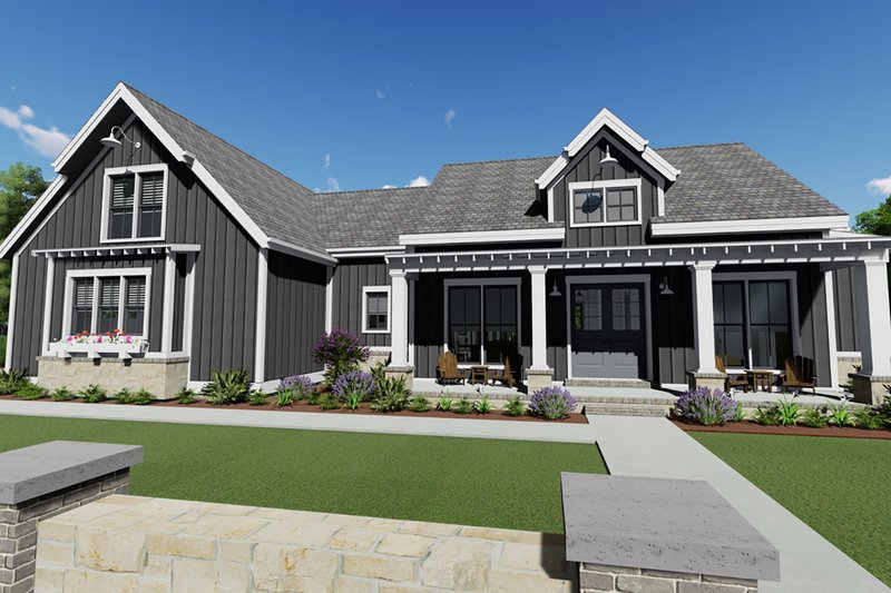 House Plan Design - Farmhouse Exterior - Front Elevation Plan #1069-17