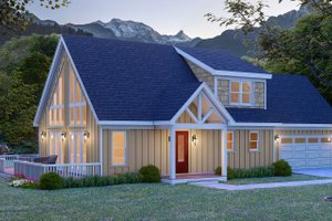 Country Exterior - Front Elevation Plan #932-1054