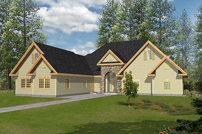 Home Plan - Traditional Exterior - Front Elevation Plan #117-545