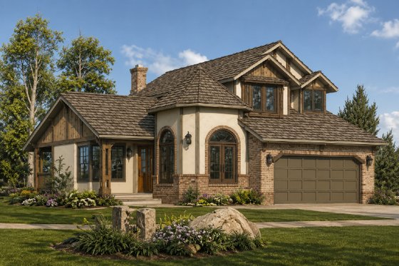 Exterior - Other Elevation for European House Plan #126-115 - 3 bed, 3 bath