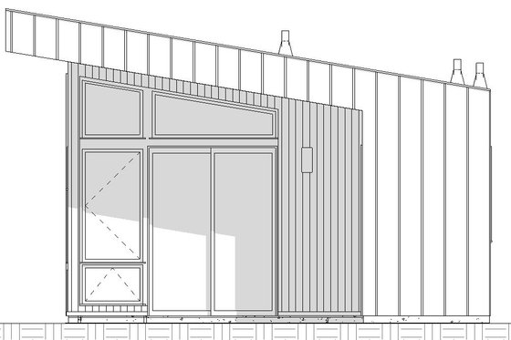 Exterior - Rear Elevation 1 for Modern House Plan #895-148 - 1 bed, 1 bath