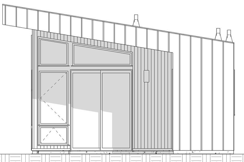 Dream House Plan - Exterior - Rear Elevation 1 for Modern House Plan #895-148 - 1 bed, 1 bath