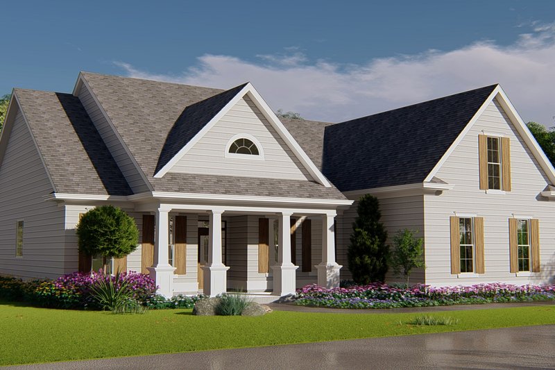 House Blueprint - Exterior - Other Elevation for Traditional House Plan #54-397 - 3 bed, 2 bath
