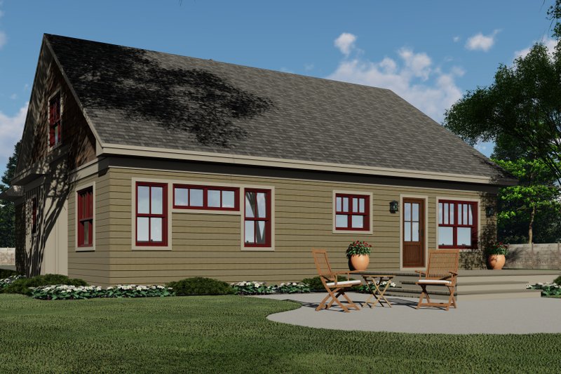 Home Plan - Exterior - Rear Elevation 2 for Traditional House Plan #51-1202 - 3 bed, 2.5 bath