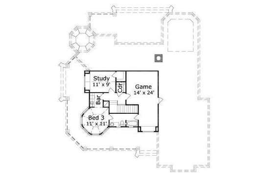 Floor Plan - Upper Floor for Colonial House Plan #411-558 - 4 bed, 3 bath