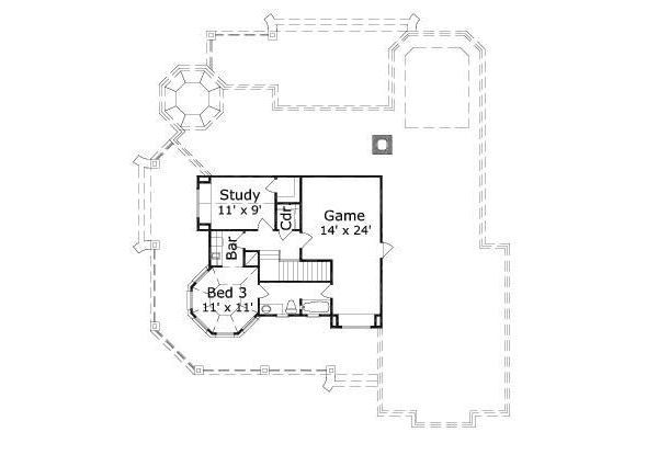 Colonial Floor Plan - Upper Floor Plan #411-558