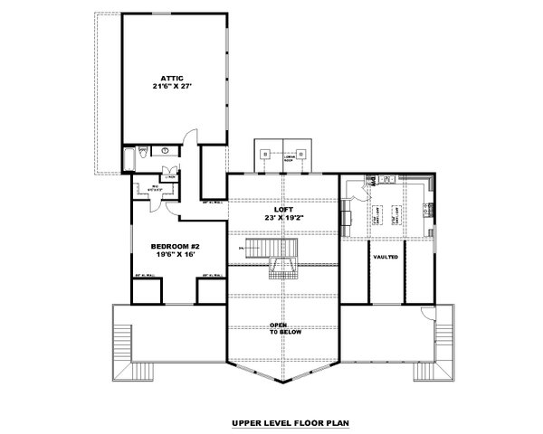 Farmhouse Floor Plan - Upper Floor Plan #117-956