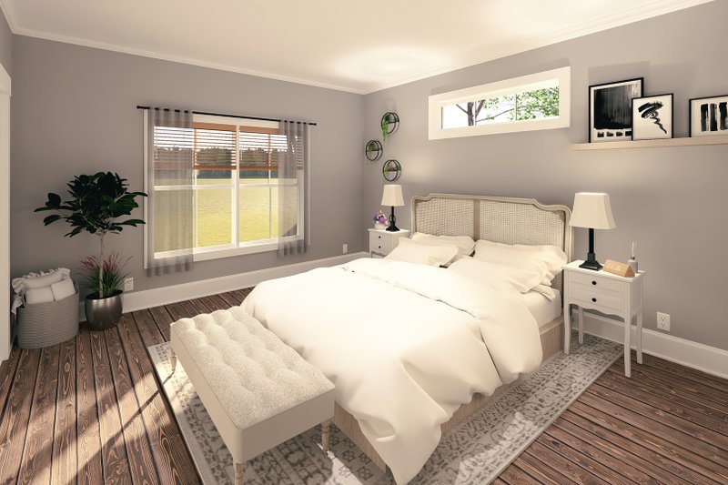 House Blueprint - Interior - Bedroom for Farmhouse House Plan #44-288 - 2 bed, 1 bath