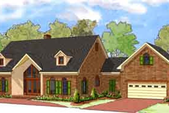 Exterior - Front Elevation for Contemporary House Plan #8-108 - 3 bed, 3.5 bath
