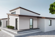 Contemporary Style House Plan - 3 Beds 4 Baths 2381 Sq/Ft Plan #542-18 