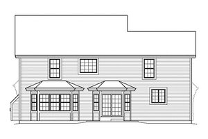 Exterior - Rear Elevation for Traditional House Plan #57-398 - 4 bed, 2.5 bath