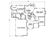 European Style House Plan - 5 Beds 3.5 Baths 3463 Sq/Ft Plan #67-444 