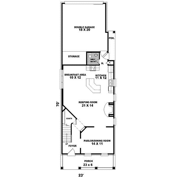 Southern Floor Plan - Main Floor Plan #81-461