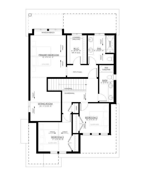 Home Plan - Farmhouse Floor Plan - Upper Floor Plan #1114-112