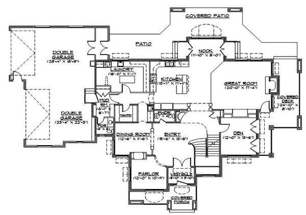 House Plan Design - Traditional Floor Plan - Main Floor Plan #5-437