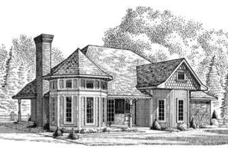 Architectural House Design - Victorian Exterior - Front Elevation Plan #410-133