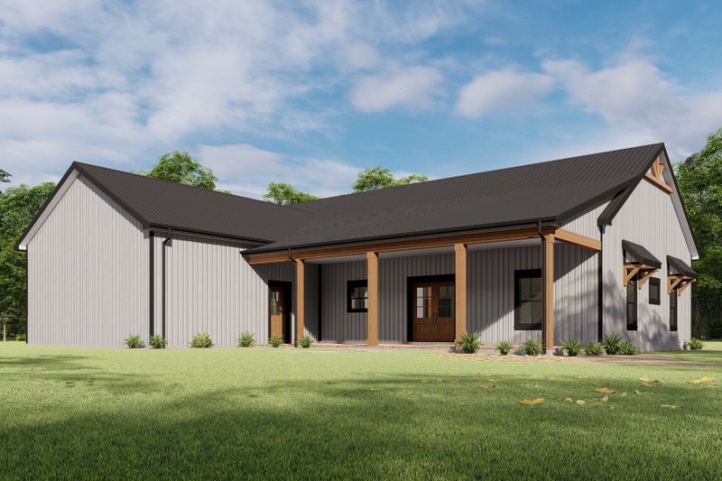 Architectural House Design - Exterior - Other Elevation 3 for Barndominium House Plan #1092-71 - 3 bed, 2 bath